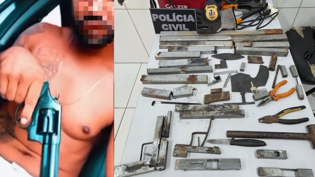 Homem é preso por fabricar armas caseiras e exibir revólver em vídeo nas redes sociais em Timon